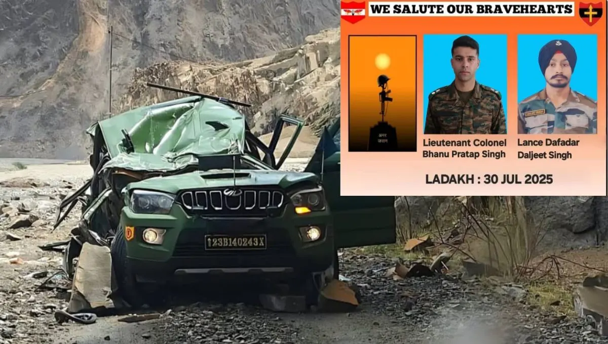 Tragedy in Ladakh: सैन्याच्या ताफ्यावर दगड पडल्याने दोन जवान शहीद