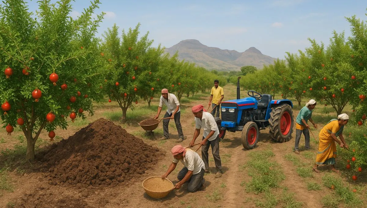 Pomegranate Farming: छगनराव जाधव यांचा एकरी 16 टन उत्पादकता, सेंद्रिय-रासायनिक व्यवस्थापनाचा आदर्श